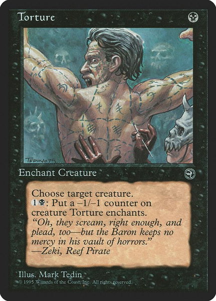 Torture [Version 2] - Homelands Magic: The Gathering trading card