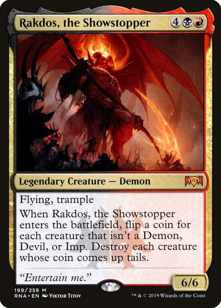 Rakdos, the Showstopper - Ravnica Allegiance Magic: The Gathering trading card