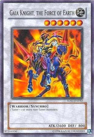 Gaia Knight, the Force of Earth trading card from 5D's 2008 Starter Deck Gaia Knight, the Force of Earth - 5D's 2008 Starter Deck YuGiOh trading card