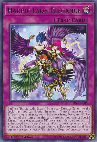 Harpie Lady Elegance - Legendary Duelists: Sisters of the Rose YuGiOh trading card