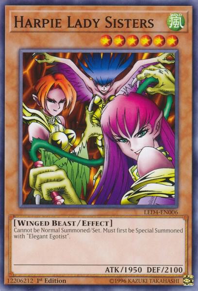 Harpie Lady Sisters - Legendary Duelists: Sisters of the Rose YuGiOh trading card
