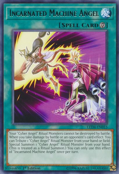 Incarnated Machine Angel - Legendary Duelists: Sisters of the Rose YuGiOh trading card