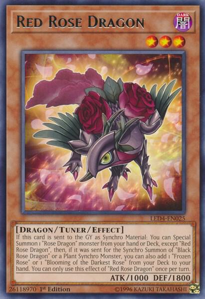 Red Rose Dragon - Legendary Duelists: Sisters of the Rose YuGiOh trading card