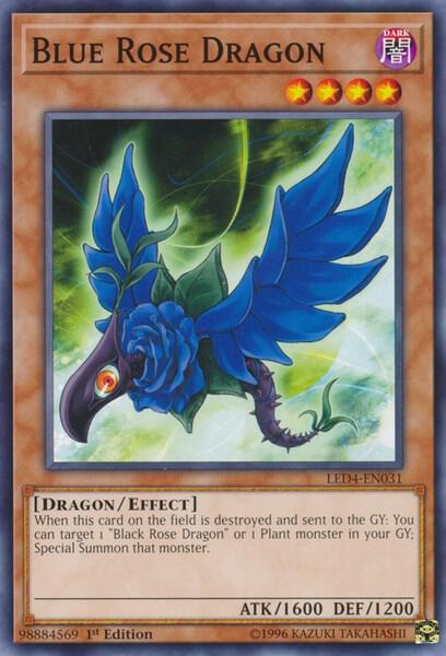 Blue Rose Dragon - Legendary Duelists: Sisters of the Rose YuGiOh trading card
