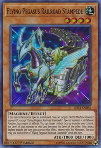 Flying Pegasus Railroad Stampede - Legendary Duelists: Sisters of the Rose (LED4) #LED4-EN036 - Super Rare YuGiOh Trading Card