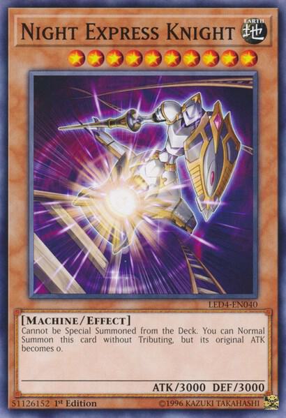 Night Express Knight trading card from Legendary Duelists: Sisters of the Rose Night Express Knight - Legendary Duelists: Sisters of the Rose YuGiOh trading card
