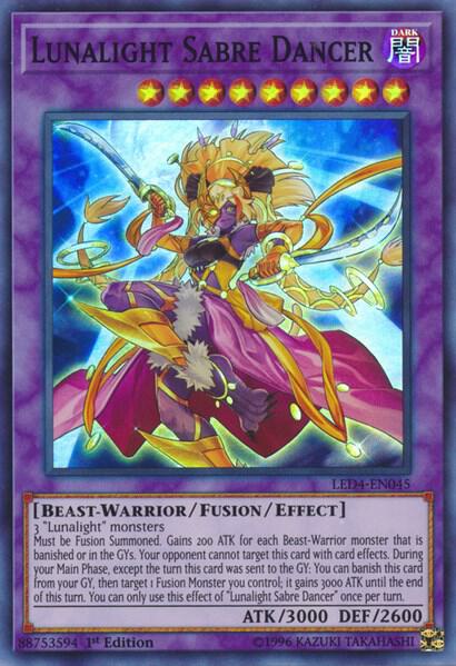 Lunalight Sabre Dancer - Legendary Duelists: Sisters of the Rose YuGiOh trading card