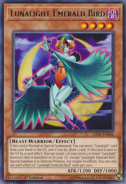 Lunalight Emerald Bird - Legendary Duelists: Sisters of the Rose YuGiOh trading card