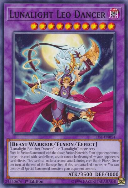 Lunalight Leo Dancer trading card from Legendary Duelists: Sisters of the Rose Lunalight Leo Dancer - Legendary Duelists: Sisters of the Rose YuGiOh trading card