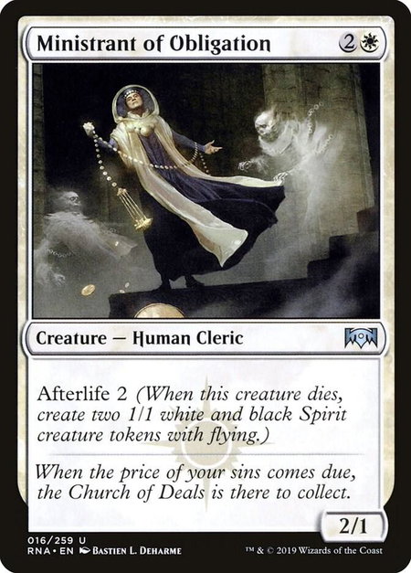 Ministrant of Obligation - Ravnica Allegiance Magic: The Gathering trading card
