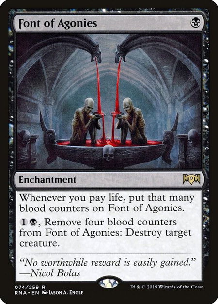 Font of Agonies - Ravnica Allegiance Magic: The Gathering trading card