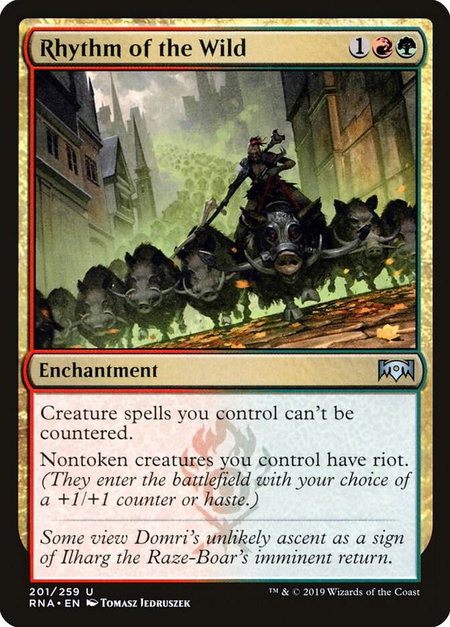 Rhythm of the Wild - Ravnica Allegiance Magic: The Gathering trading card