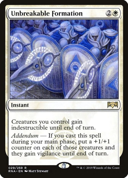 Unbreakable Formation - Ravnica Allegiance Magic: The Gathering trading card