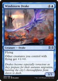 Windstorm Drake - Ravnica Allegiance (RNA) #60 - Uncommon Magic: The Gathering Trading Card