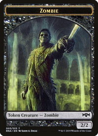 Zombie Token - Ravnica Allegiance (RNA) #3 - Token Magic: The Gathering Trading Card