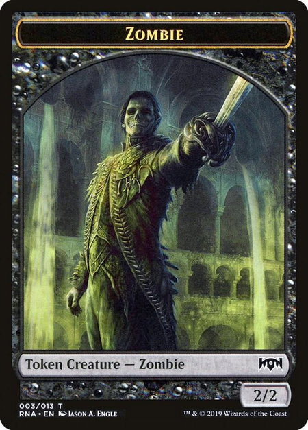 Zombie Token - Ravnica Allegiance Magic: The Gathering trading card
