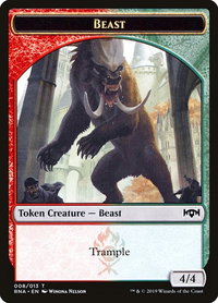Beast Token - Ravnica Allegiance (RNA) #8 - Token Magic: The Gathering Trading Card