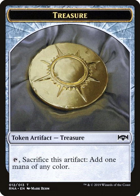 Treasure Token - Ravnica Allegiance Magic: The Gathering trading card