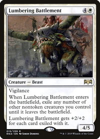 Lumbering Battlement - Ravnica Allegiance (RNA) #15 - Rare Magic: The Gathering Trading Card