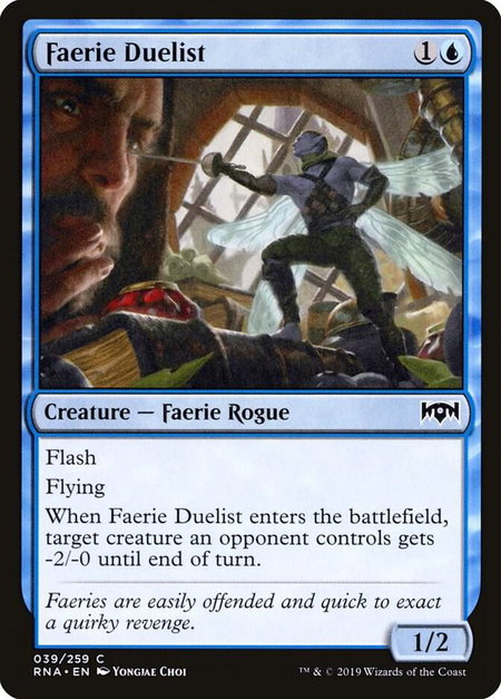 Faerie Duelist - Ravnica Allegiance Magic: The Gathering trading card
