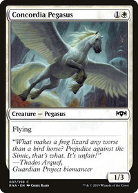 Concordia Pegasus - Ravnica Allegiance (RNA) #7 - Common Magic: The Gathering Trading Card