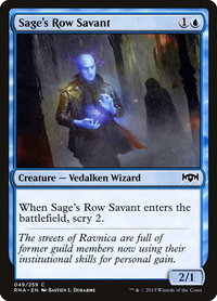Sage's Row Savant - Ravnica Allegiance (RNA) #49 - Common Magic: The Gathering Trading Card