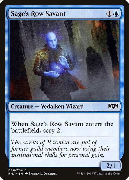 Sage's Row Savant - Ravnica Allegiance Magic: The Gathering trading card
