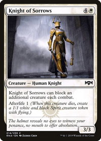 Knight of Sorrows - Ravnica Allegiance (RNA) #14 - Common Magic: The Gathering Trading Card