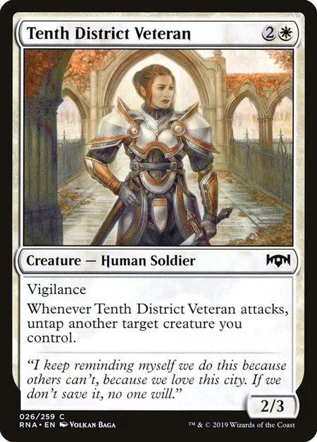 Tenth District Veteran - Ravnica Allegiance Magic: The Gathering trading card