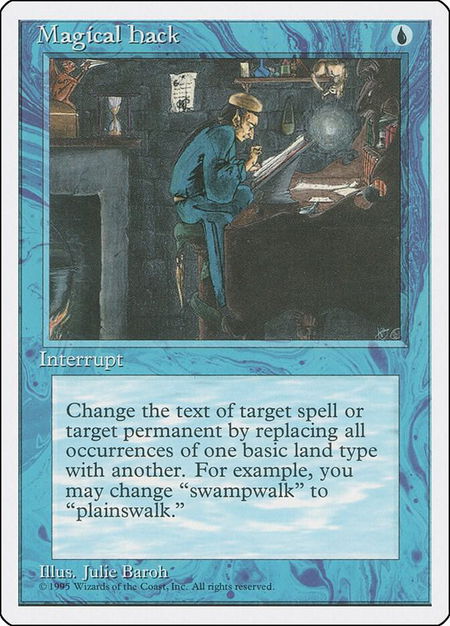 Magical Hack trading card from Fourth Edition Magical Hack - Fourth Edition Magic: The Gathering trading card
