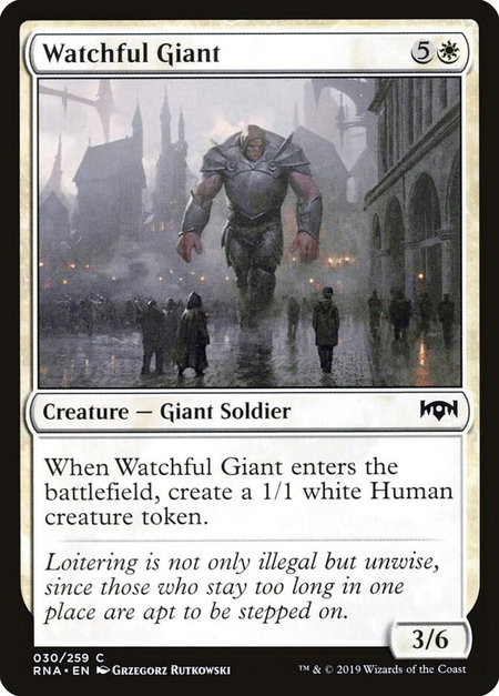 Watchful Giant - Ravnica Allegiance Magic: The Gathering trading card