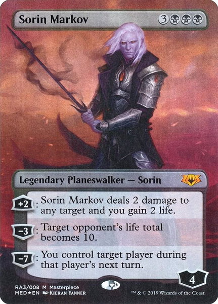 Sorin Markov trading card from Mythic Edition: Ravnica Allegiance Sorin Markov - Mythic Edition: Ravnica Allegiance Magic: The Gathering trading card