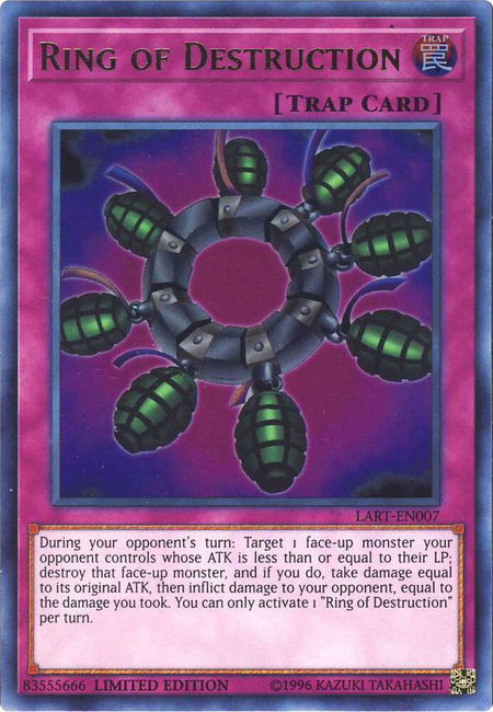 Ring of Destruction trading card from The Lost Art Promotion Ring of Destruction - The Lost Art Promotion YuGiOh trading card