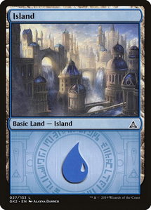 Island (027) - Ravnica Allegiance: Guild Kits (GK2) #27 - Land Magic: The Gathering Trading Card