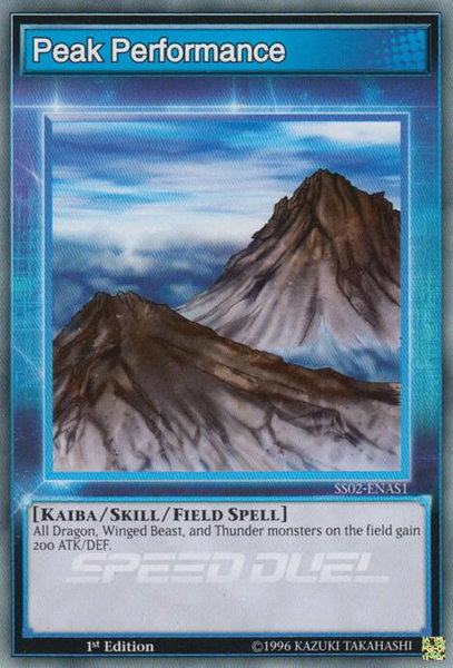 Peak Performance trading card from Speed Duel Decks: Duelists of Tomorrow Peak Performance - Speed Duel Decks: Duelists of Tomorrow YuGiOh trading card