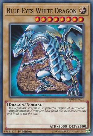 Blue-Eyes White Dragon trading card from Speed Duel Decks: Duelists of Tomorrow Blue-Eyes White Dragon - Speed Duel Decks: Duelists of Tomorrow YuGiOh trading card