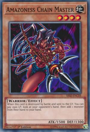 Amazoness Chain Master trading card from Speed Duel Decks: Duelists of Tomorrow Amazoness Chain Master - Speed Duel Decks: Duelists of Tomorrow YuGiOh trading card