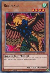 Birdface - Speed Duel Decks: Duelists of Tomorrow (SS02) #SS02-ENC08 - Common / Short Print YuGiOh Trading Card