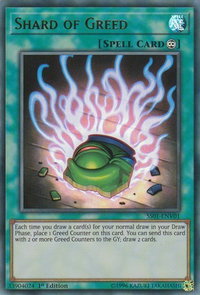 Shard of Greed - Speed Duel Decks: Destiny Masters (SS01) #SS01-ENV01 - Ultra Rare YuGiOh Trading Card