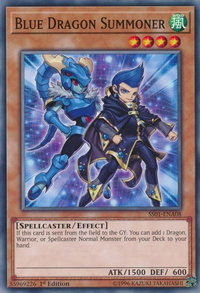 Blue Dragon Summoner - Speed Duel Decks: Destiny Masters (SS01) #SS01-ENA08 - Common / Short Print YuGiOh Trading Card