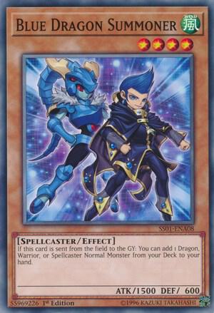 Blue Dragon Summoner trading card from Speed Duel Decks: Destiny Masters Blue Dragon Summoner - Speed Duel Decks: Destiny Masters YuGiOh trading card