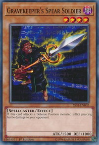 Gravekeeper's Spear Soldier - Speed Duel Decks: Destiny Masters (SS01) #SS01-ENB02 - Common / Short Print YuGiOh Trading Card