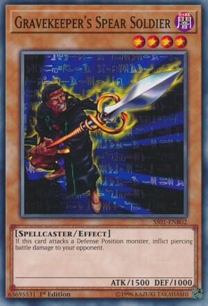 Gravekeeper's Spear Soldier trading card from Speed Duel Decks: Destiny Masters Gravekeeper's Spear Soldier - Speed Duel Decks: Destiny Masters YuGiOh trading card