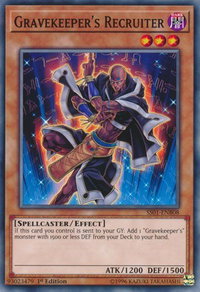 Gravekeeper's Recruiter - Speed Duel Decks: Destiny Masters (SS01) #SS01-ENB08 - Common / Short Print YuGiOh Trading Card