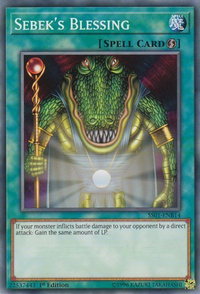 Sebek's Blessing - Speed Duel Decks: Destiny Masters (SS01) #SS01-ENB14 - Common / Short Print YuGiOh Trading Card
