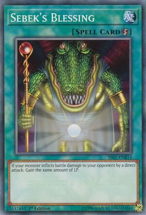 Sebek's Blessing trading card from Speed Duel Decks: Destiny Masters Sebek's Blessing - Speed Duel Decks: Destiny Masters YuGiOh trading card