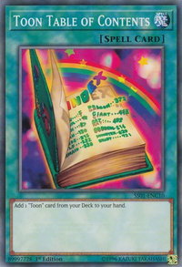 Toon Table of Contents - Speed Duel Decks: Destiny Masters (SS01) #SS01-ENC10 - Common / Short Print YuGiOh Trading Card