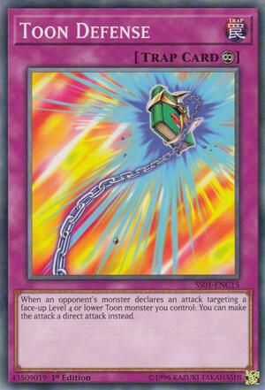 Toon Defense trading card from Speed Duel Decks: Destiny Masters Toon Defense - Speed Duel Decks: Destiny Masters YuGiOh trading card