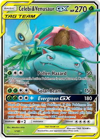 Celebi & Venusaur GX - SM - Team Up (SM9) #1/181 - Ultra Rare Pokémon Trading Card
