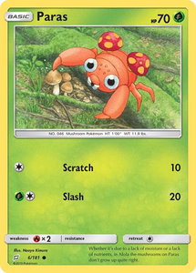Paras - SM - Team Up (SM9) #6/181 - Common Pokémon Trading Card